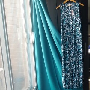 Michael Kors Peacock Blue Maxi Dress